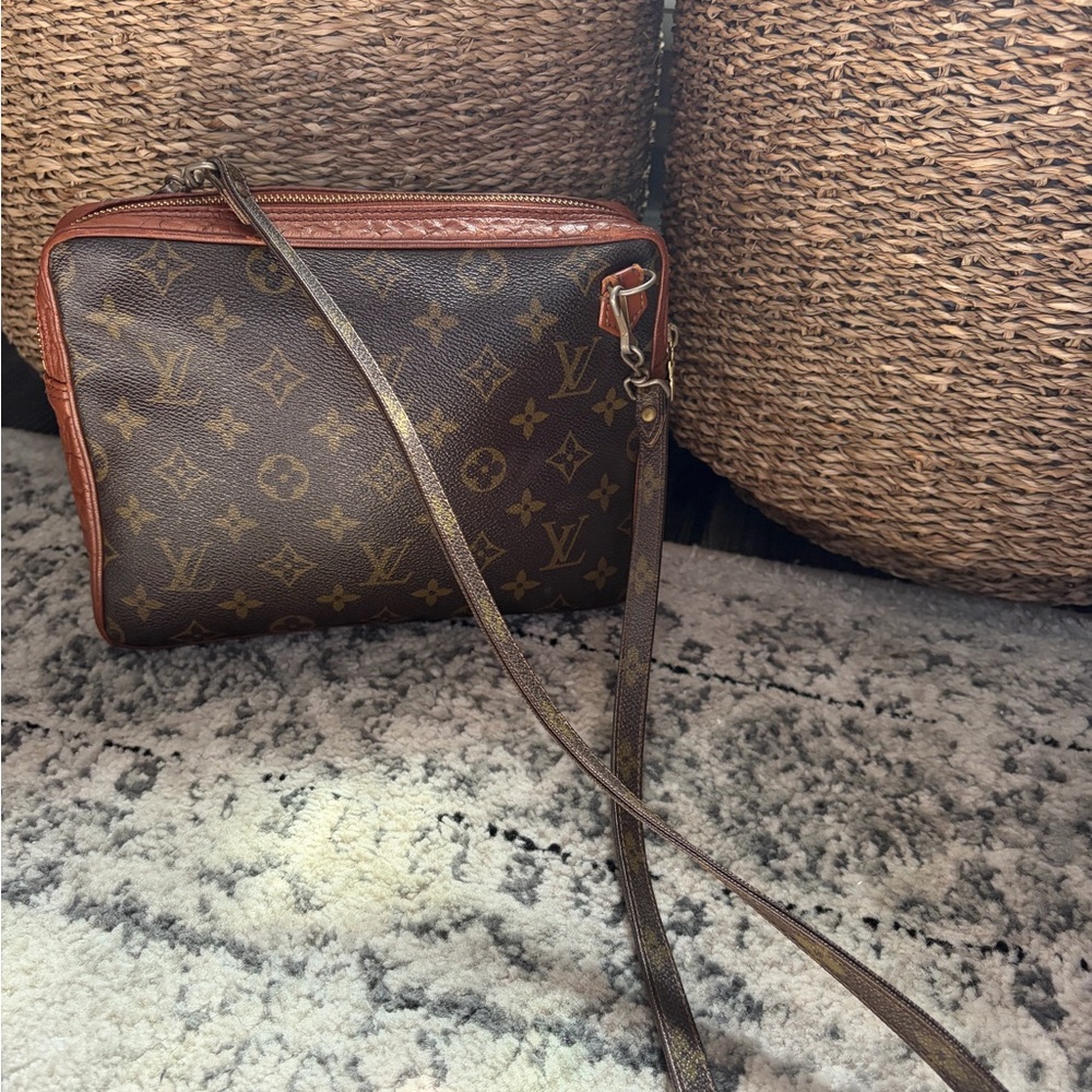 Louis Vuitton Monogram Crossbody in Brown and Tan
